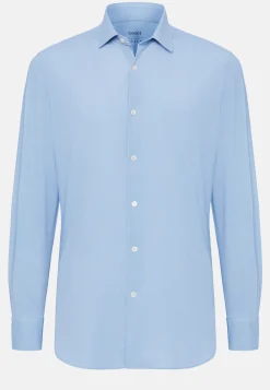 Slim Fit Blue Shirt in Stretch Nylon|Boggi Milano Outlet