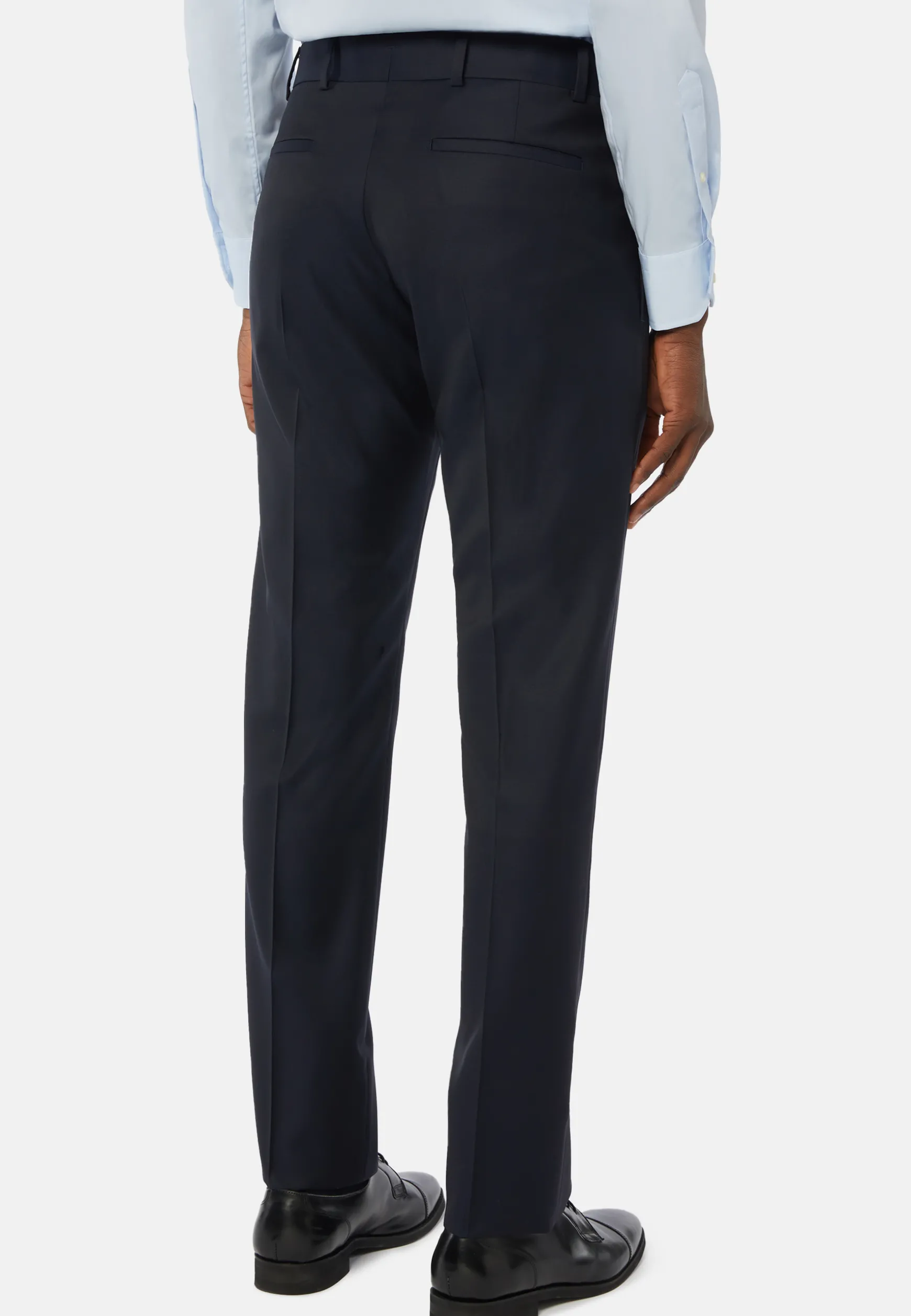 slim Fit Super 130 Wool Pants|Boggi Milano Online