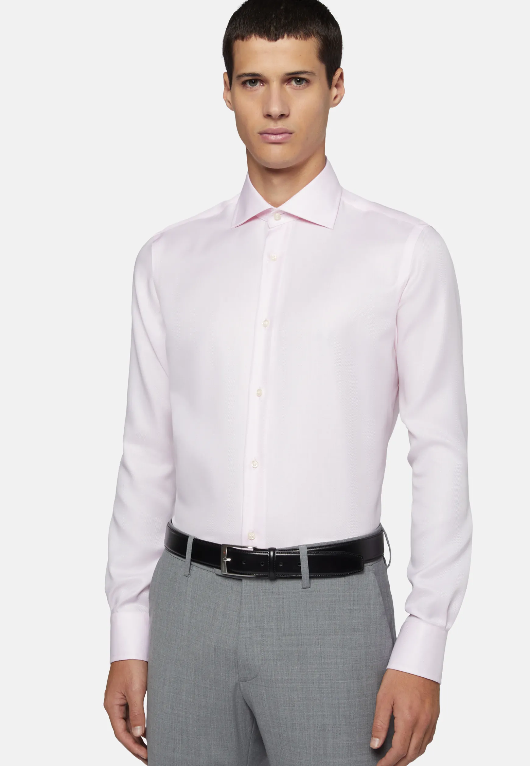 Slim Fit Dobby Cotton Shirt|Boggi Milano Hot