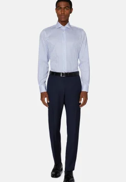 Slim Fit Royal Striped Cotton Twill Shirt|Boggi Milano Cheap