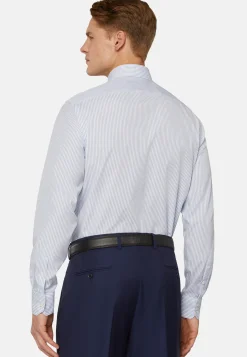 Slim Fit Sky Blue Cotton Shirt|Boggi Milano Store