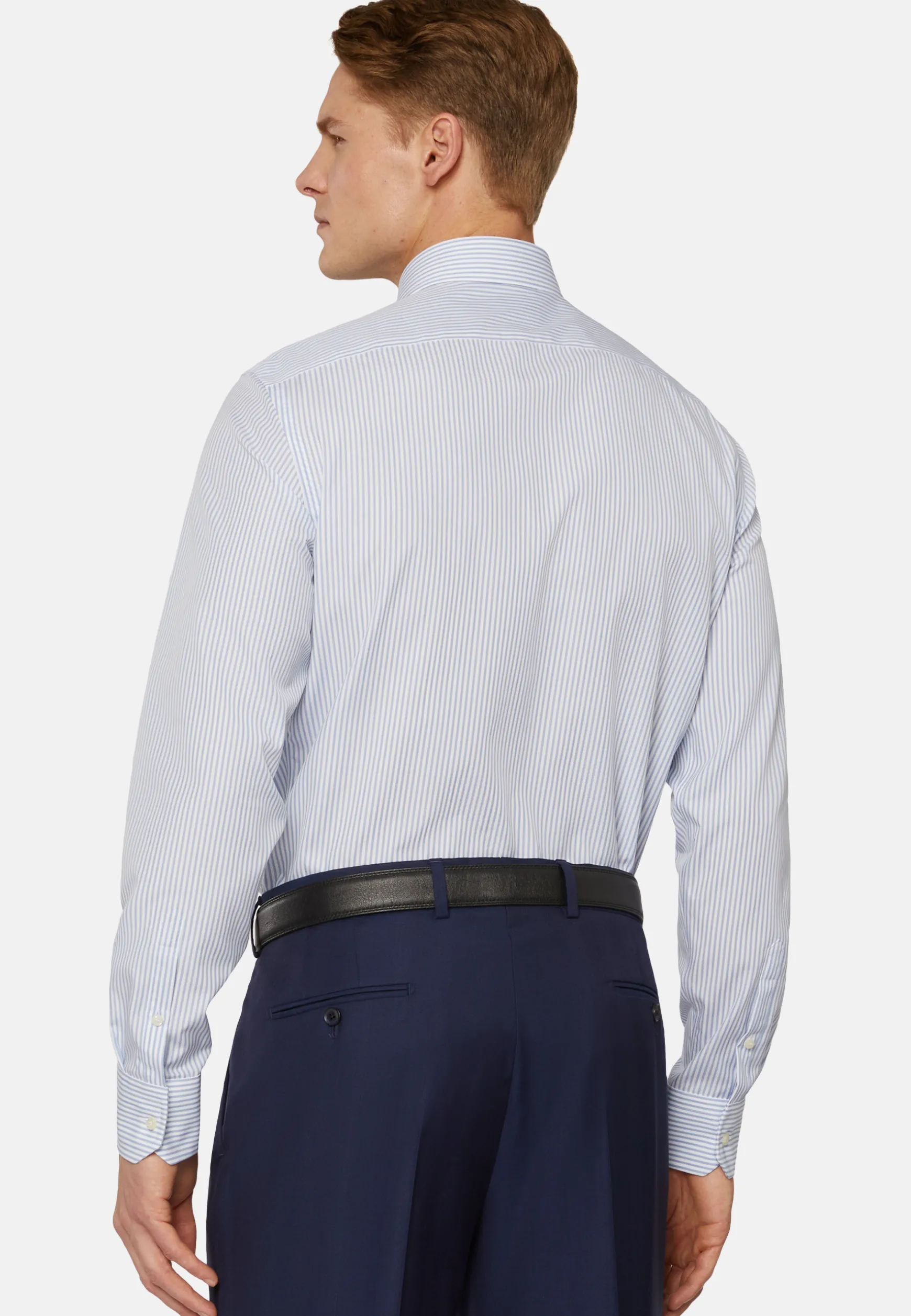 Slim Fit Sky Blue Cotton Shirt|Boggi Milano Store
