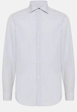 Slim Fit Sky Blue Cotton Shirt|Boggi Milano Store