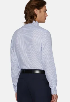 Slim Fit Sky Blue Dobby Cotton Shirt|Boggi Milano Fashion