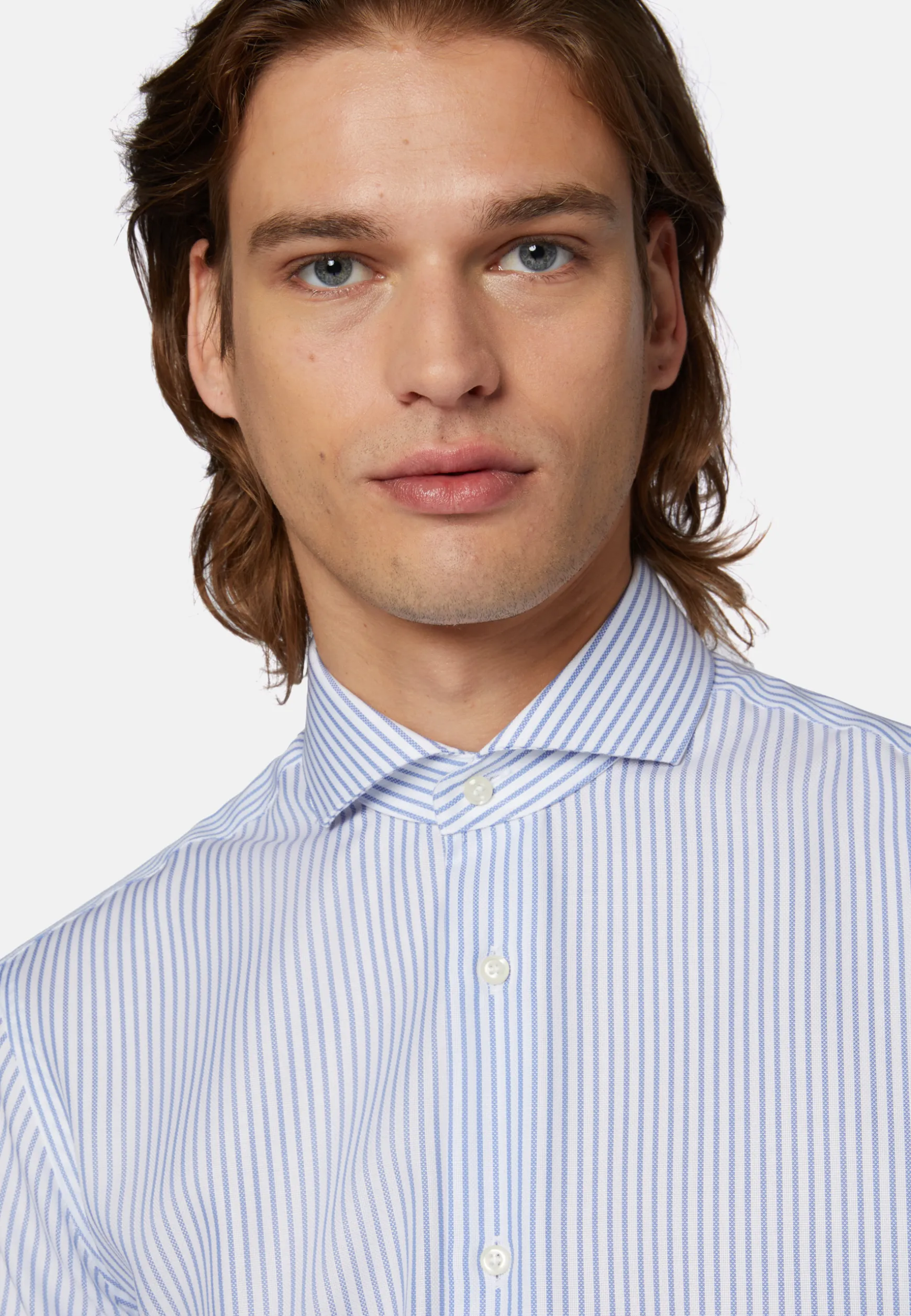 Slim Fit Sky Blue Dobby Cotton Shirt|Boggi Milano Fashion