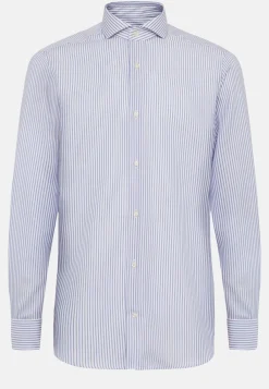 Slim Fit Sky Blue Dobby Cotton Shirt|Boggi Milano Fashion