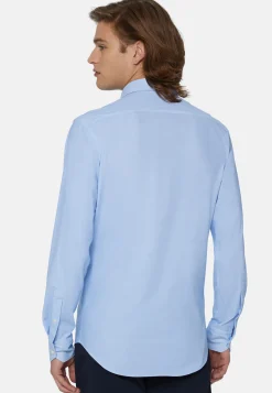 Slim Fit Sky Blue Shirt in Stretch Nylon|Boggi Milano Best Sale