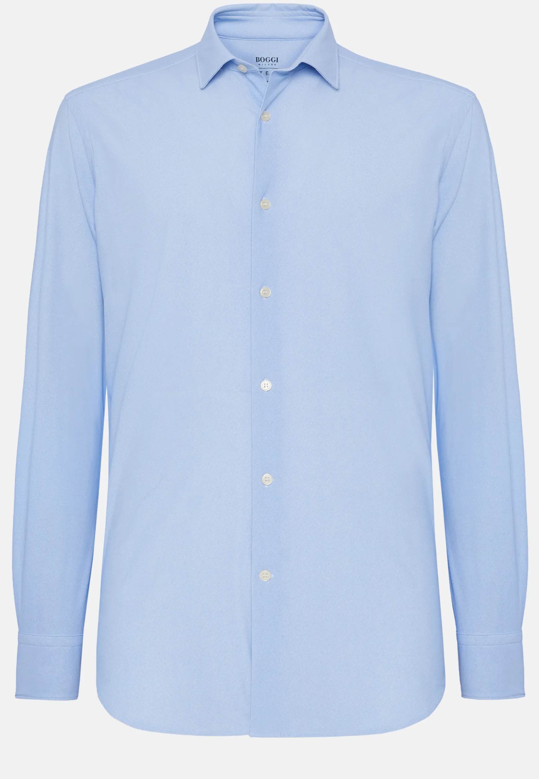 Slim Fit Sky Blue Shirt in Stretch Nylon|Boggi Milano Best Sale