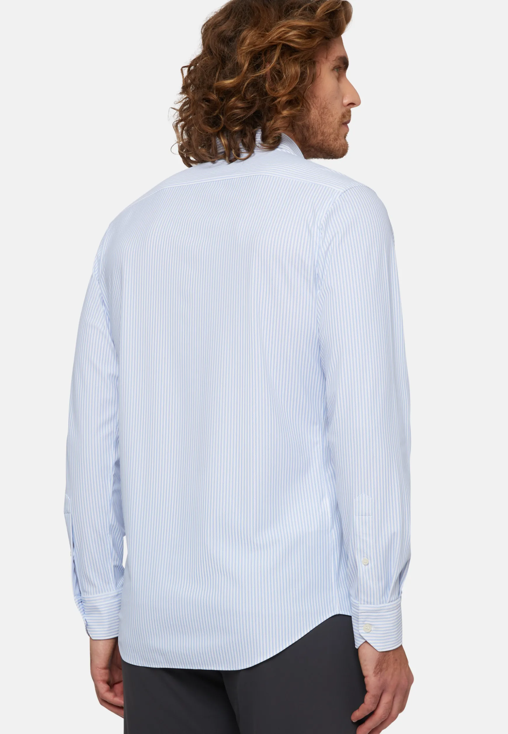 Slim Fit Sky Blue Shirt in Stretch Nylon|Boggi Milano Fashion
