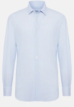 Slim Fit Sky Blue Shirt in Stretch Nylon|Boggi Milano Fashion
