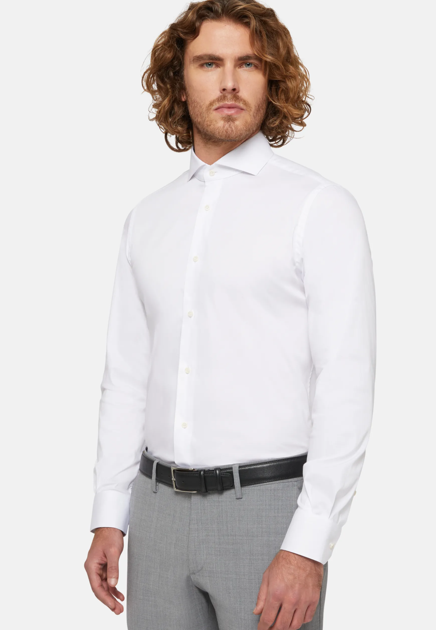 Slim Fit Stretch Cotton/Nylon Shirt|Boggi Milano Online