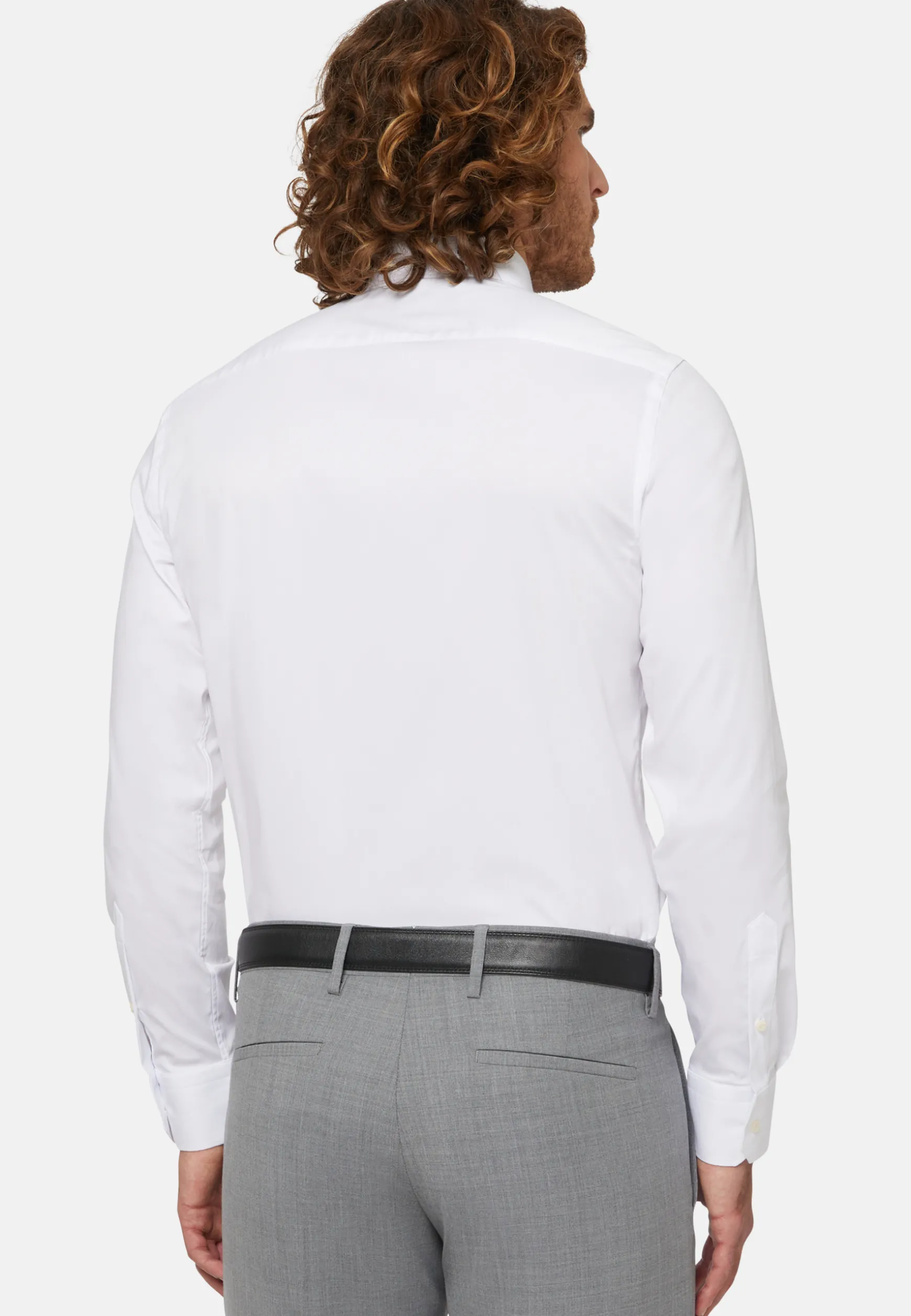 Slim Fit Stretch Cotton/Nylon Shirt|Boggi Milano Online