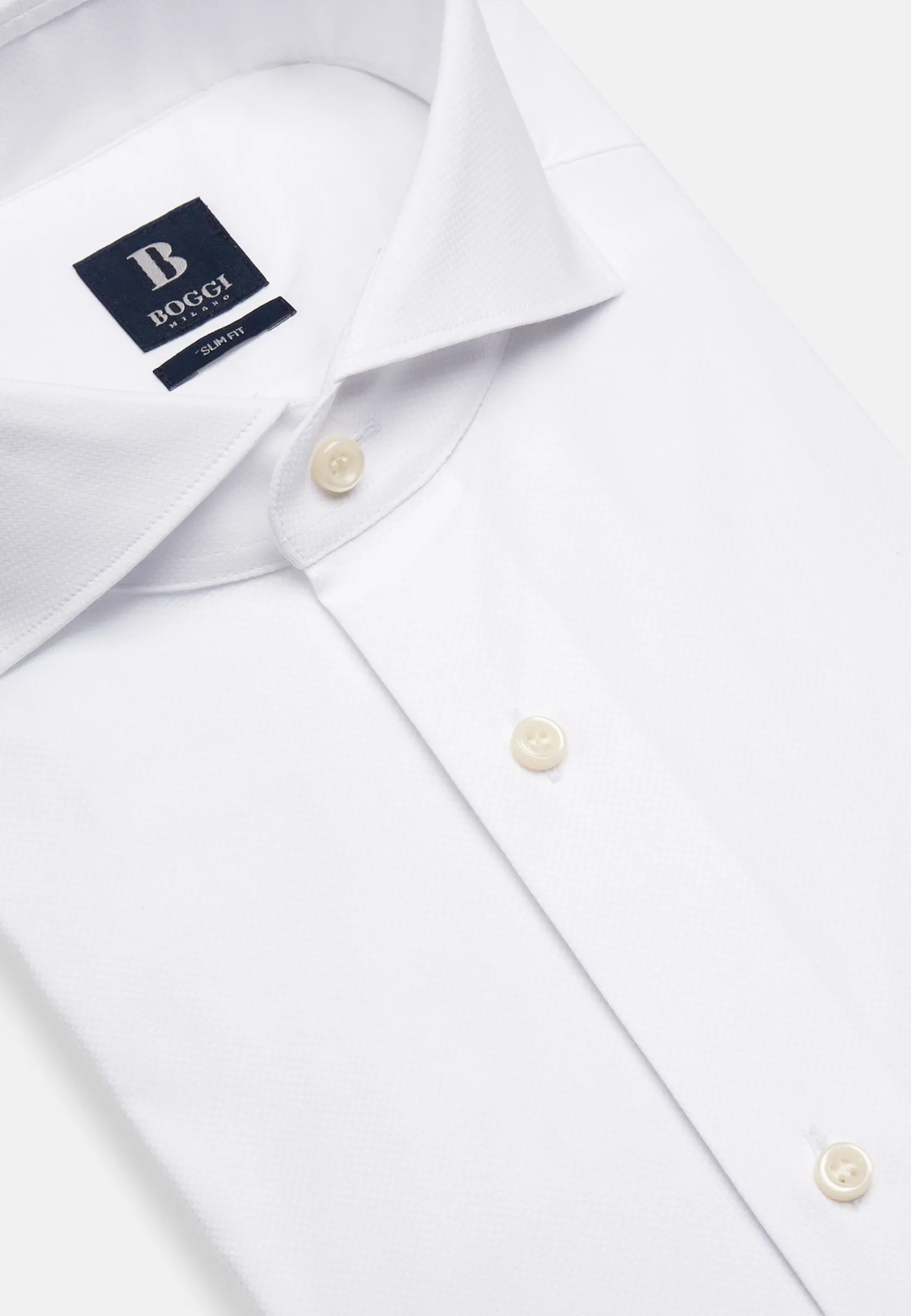 Slim Fit Stretch Cotton/Nylon Shirt|Boggi Milano Online