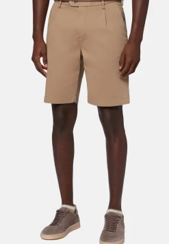 Stretch Cotton and Tencel Bermuda Shorts|Boggi Milano Discount