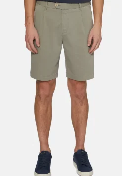 Stretch Cotton and Tencel Bermuda Shorts|Boggi Milano Cheap