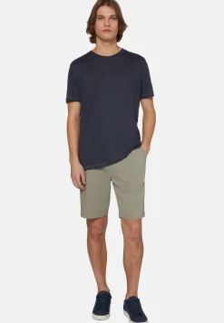Stretch Cotton and Tencel Bermuda Shorts|Boggi Milano Cheap