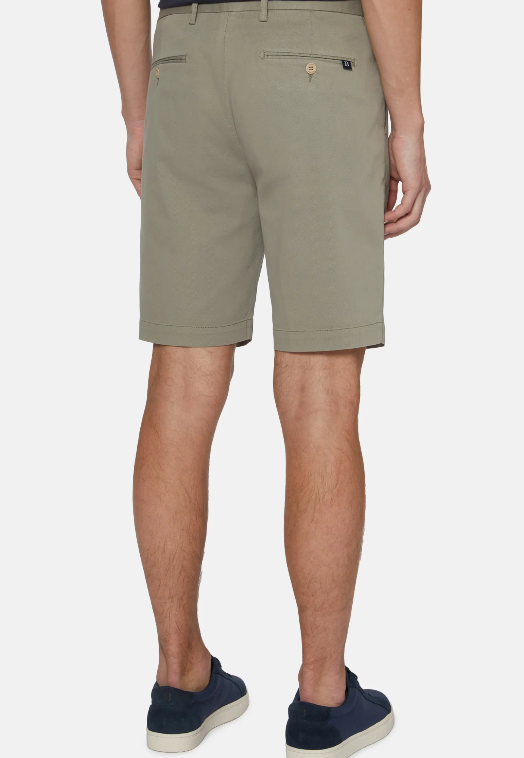 Stretch Cotton and Tencel Bermuda Shorts|Boggi Milano Cheap