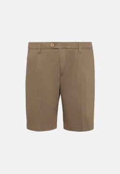 Stretch Cotton and Tencel Bermuda Shorts|Boggi Milano Outlet