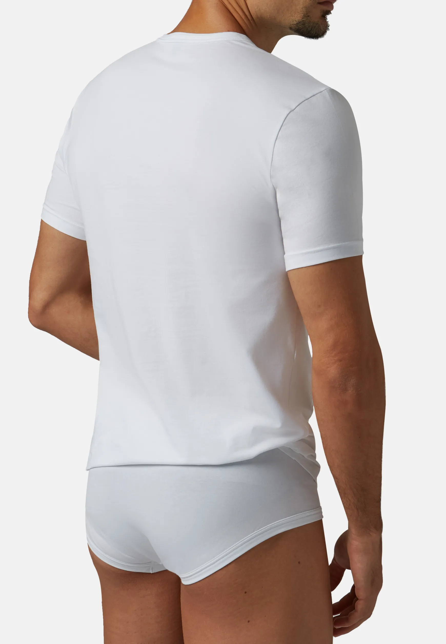 Stretch Cotton Jersey T-shirt|Boggi Milano Discount
