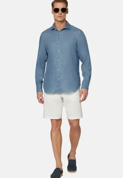 Stretch Cotton Summer Bermuda Shorts|Boggi Milano Cheap