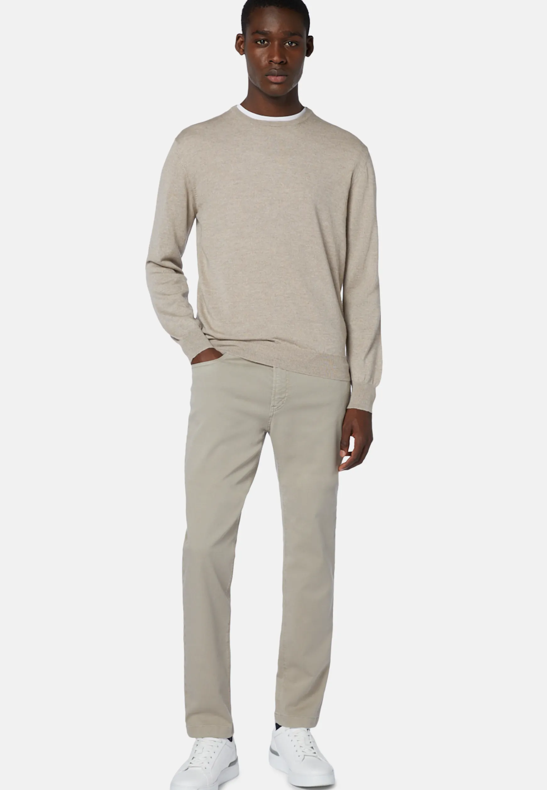 Stretch Cotton/Tencel Jeans|Boggi Milano Cheap