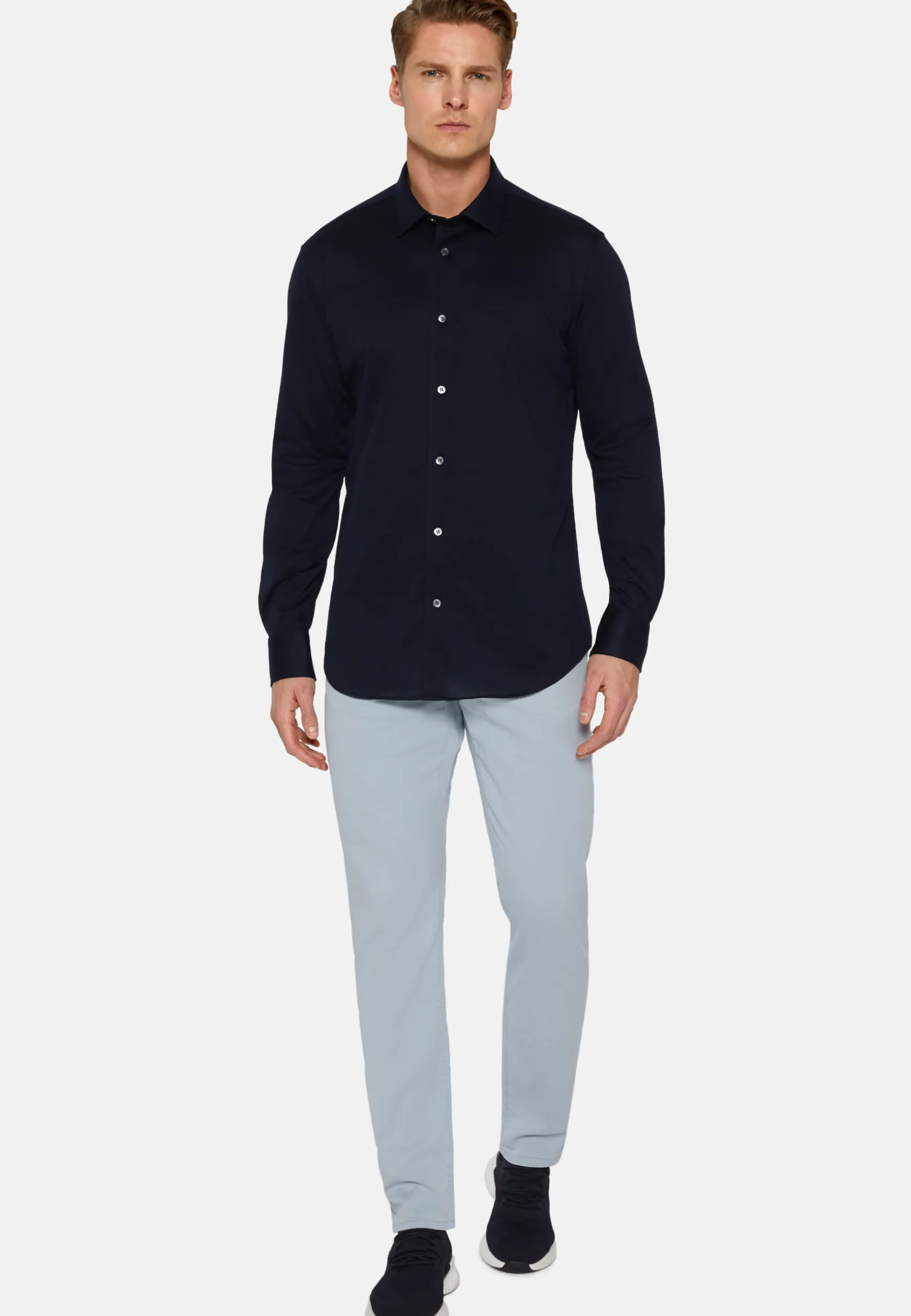 Stretch Cotton/Tencel Jeans|Boggi Milano Flash Sale