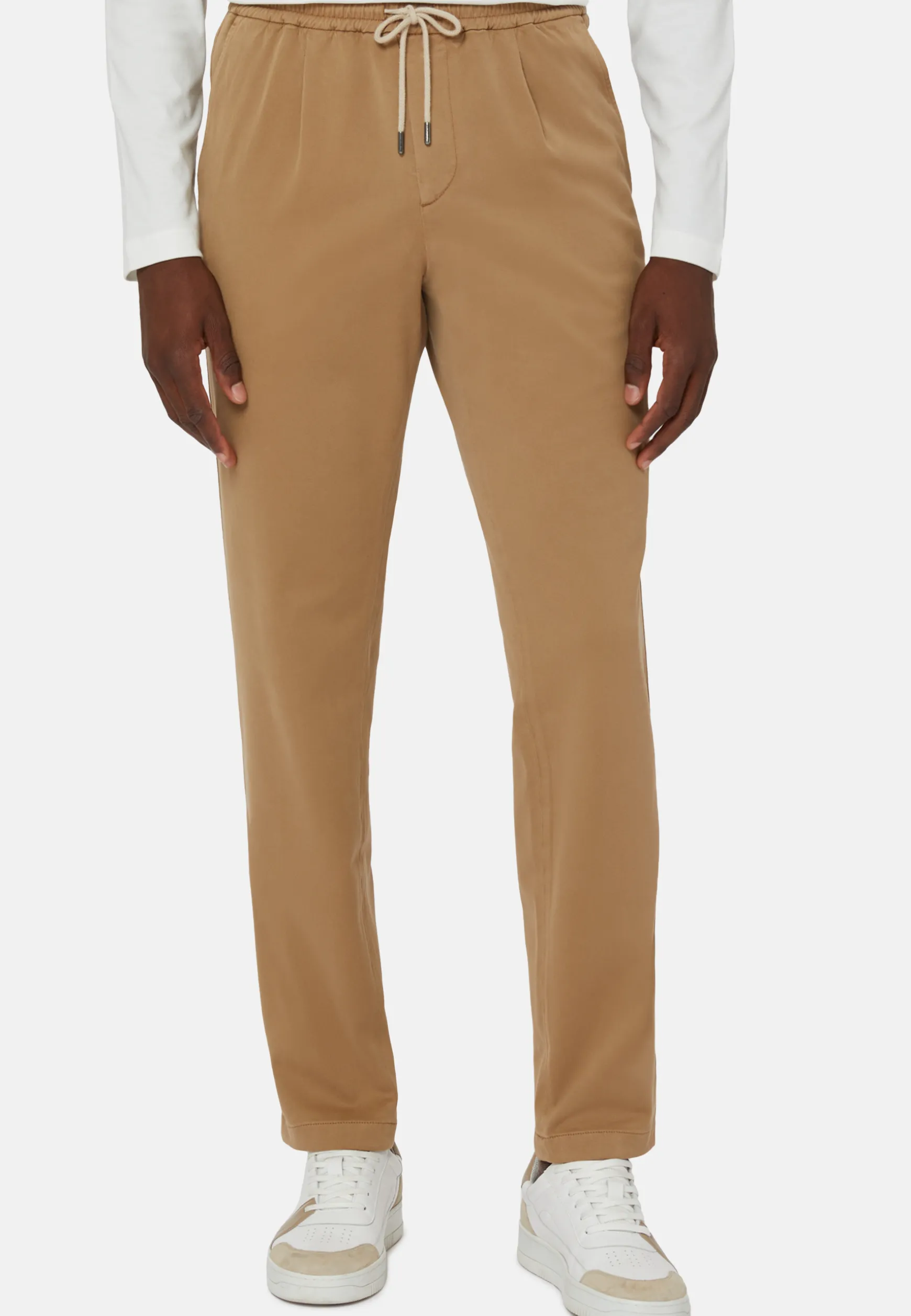 Stretch Cotton/Tencel Pants|Boggi Milano Shop