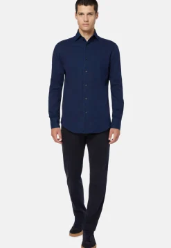 Stretch Cotton/Tencel Pants|Boggi Milano Shop