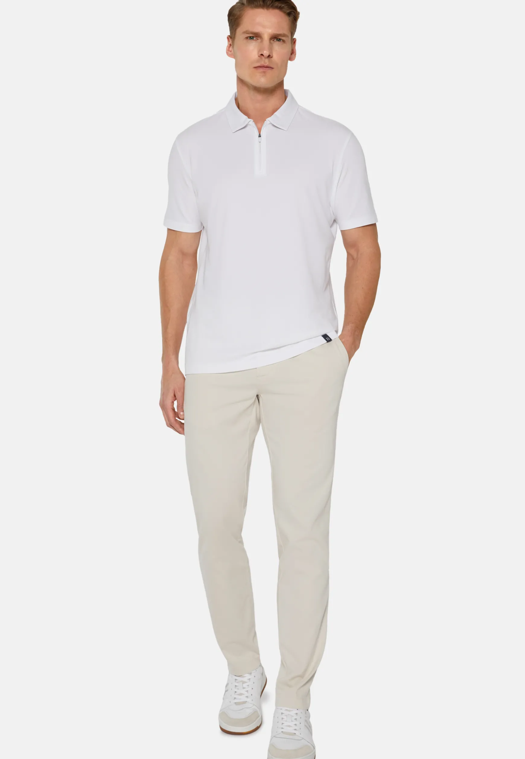 Stretch Cotton/Tencel Pants|Boggi Milano Outlet