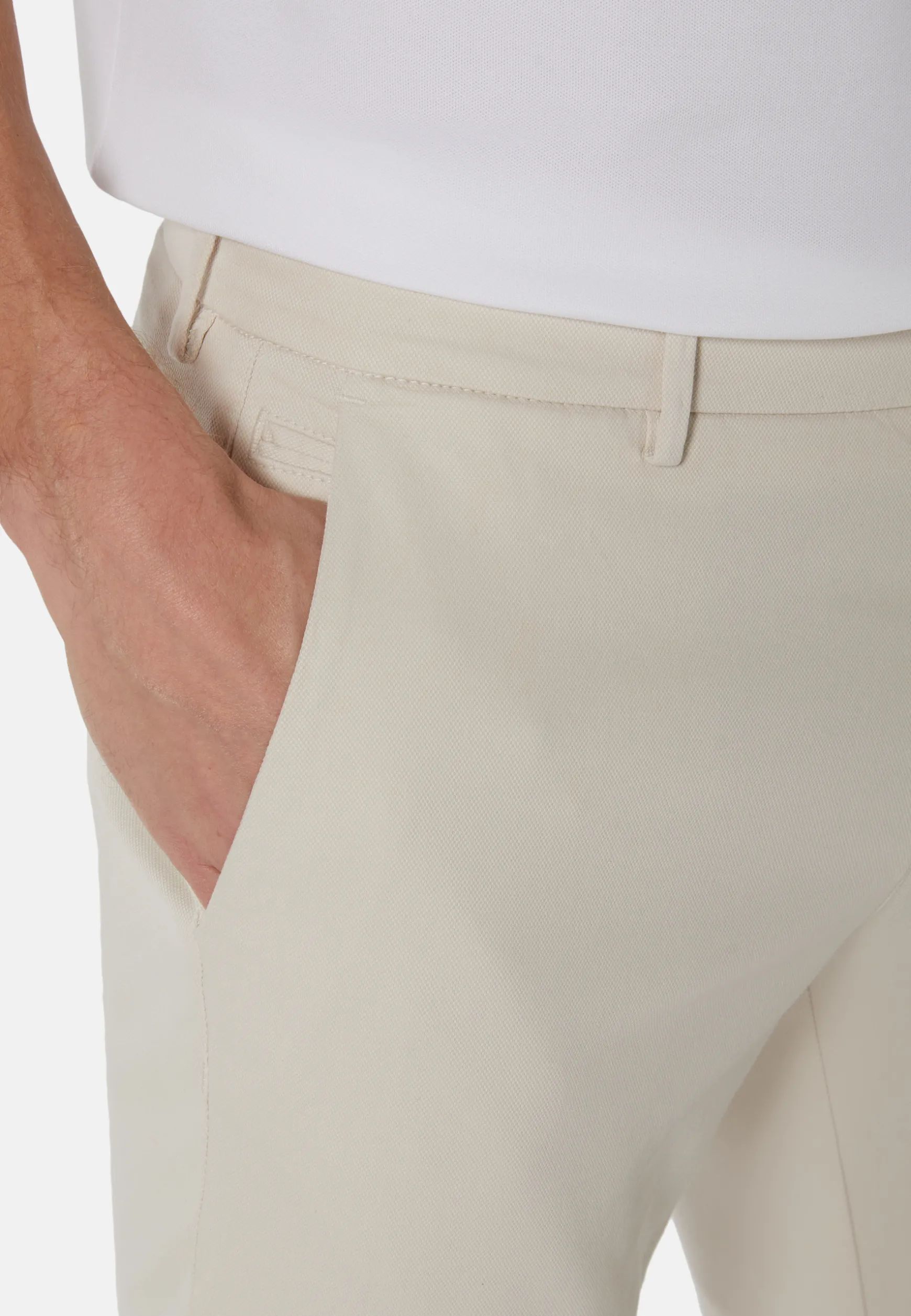 Stretch Cotton/Tencel Pants|Boggi Milano Outlet