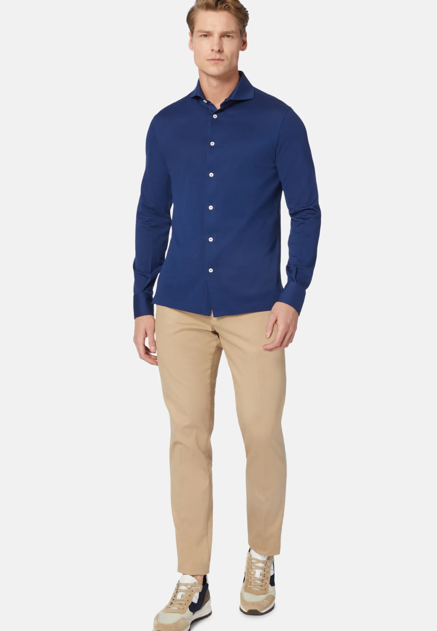 Stretch Cotton/Tencel Pants|Boggi Milano Best