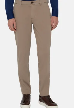 Stretch Cotton/Tencel Trousers|Boggi Milano Discount