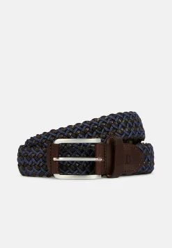 Stretch Leather/Fabric Woven Belt|Boggi Milano Cheap