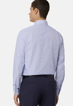 Stripe Popelin Windsor Collar Shirt Regular Fit|Boggi Milano Sale