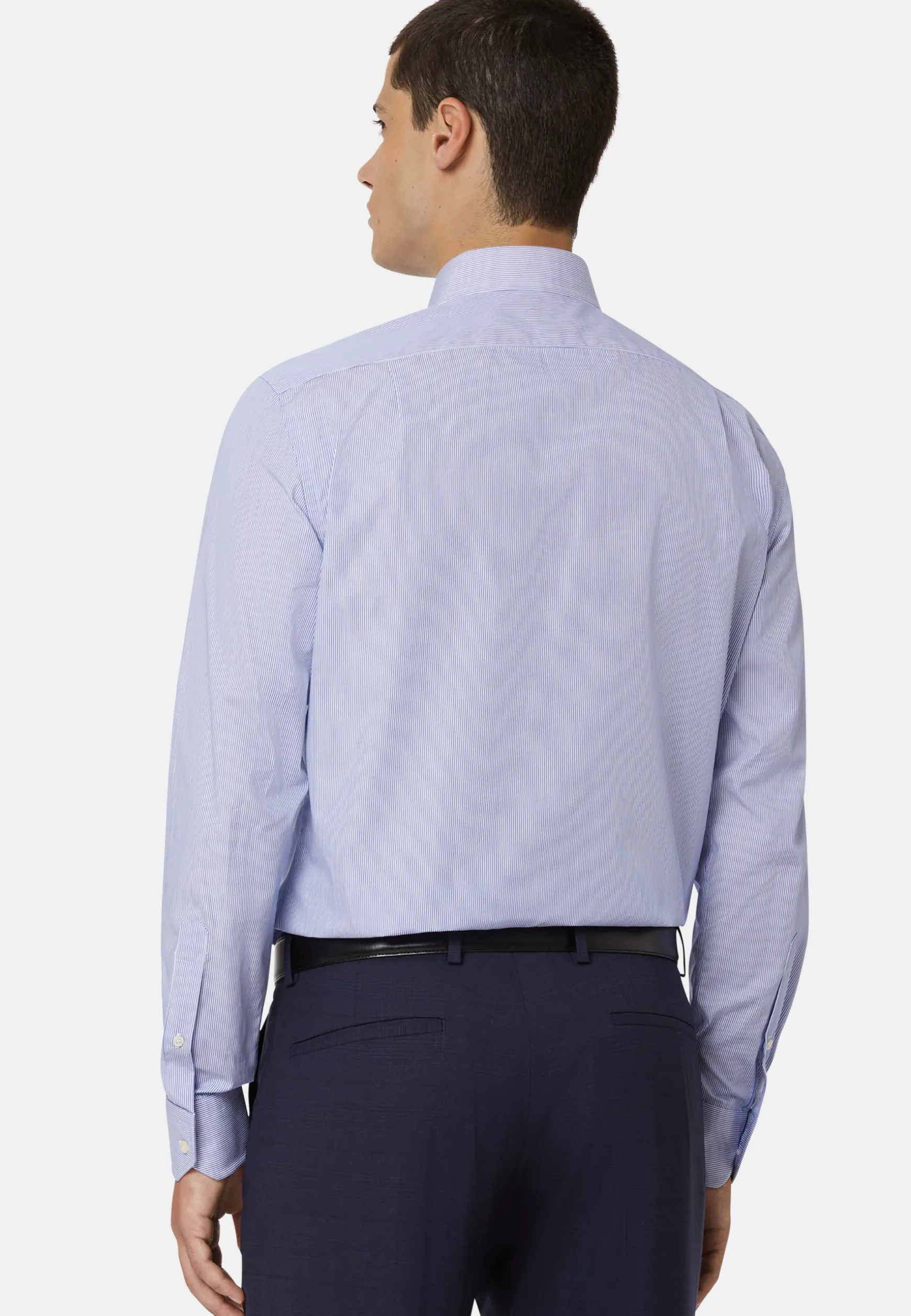 Stripe Popelin Windsor Collar Shirt Regular Fit|Boggi Milano Sale
