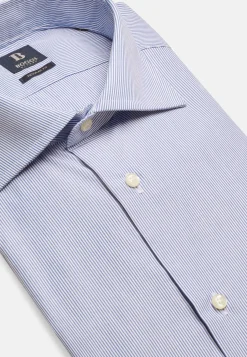 Stripe Popelin Windsor Collar Shirt Regular Fit|Boggi Milano Sale
