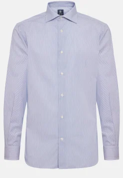Stripe Popelin Windsor Collar Shirt Regular Fit|Boggi Milano Sale