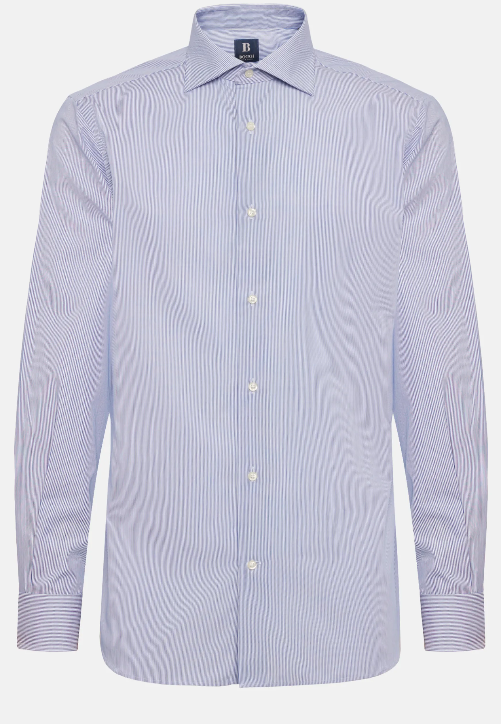 Stripe Popelin Windsor Collar Shirt Regular Fit|Boggi Milano Sale
