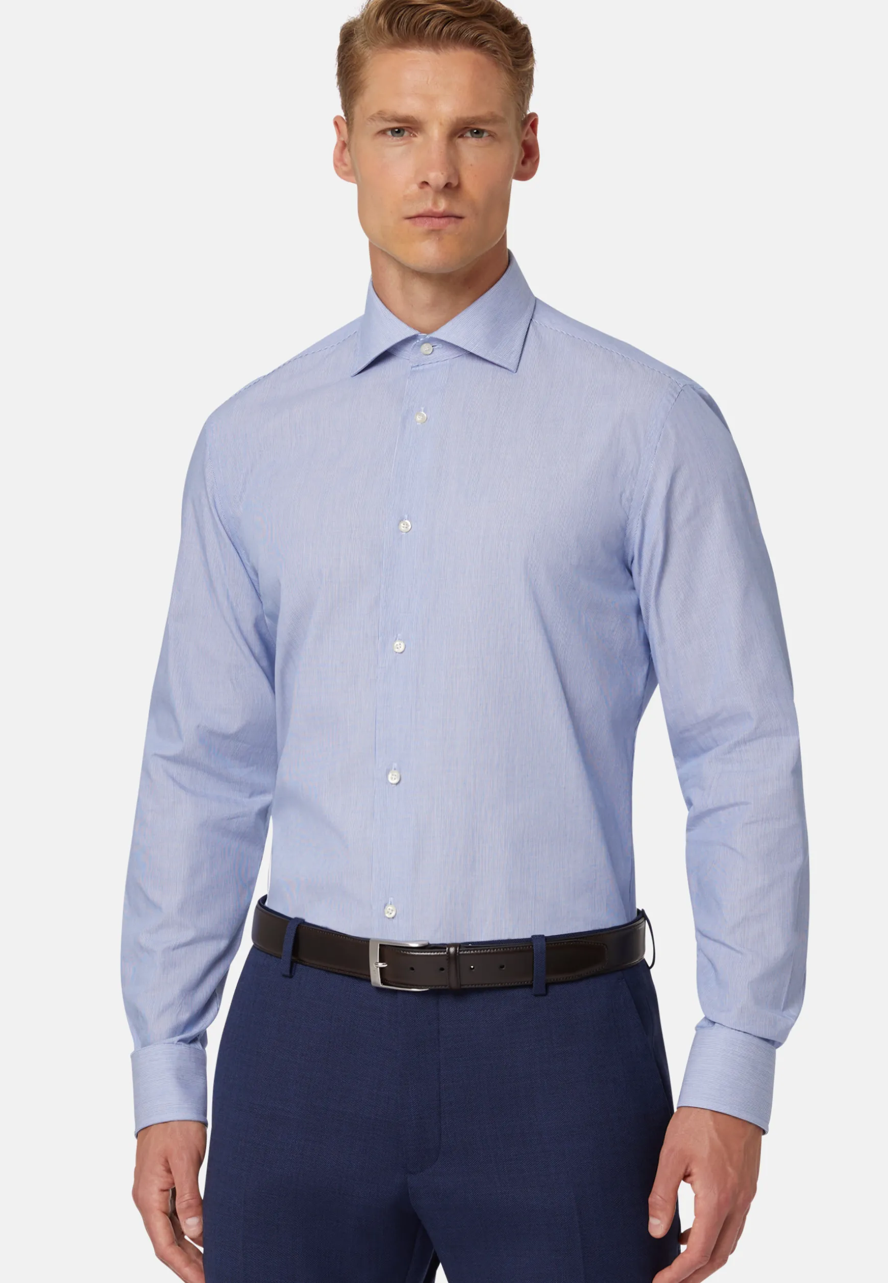Stripe Windsor Collar Shirt Slim Fit|Boggi Milano Flash Sale