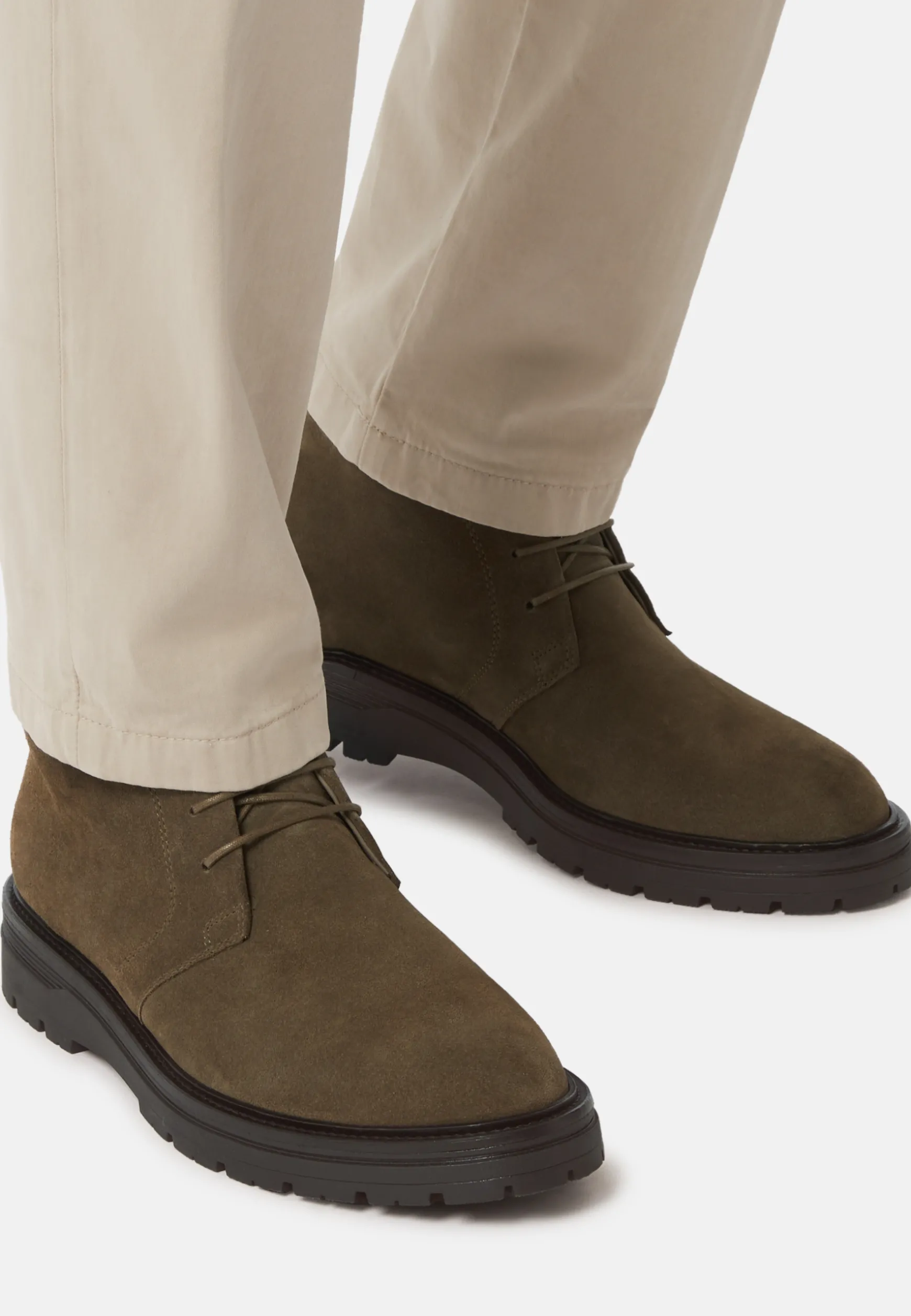 Suede Leather Ankle Boots|Boggi Milano Hot