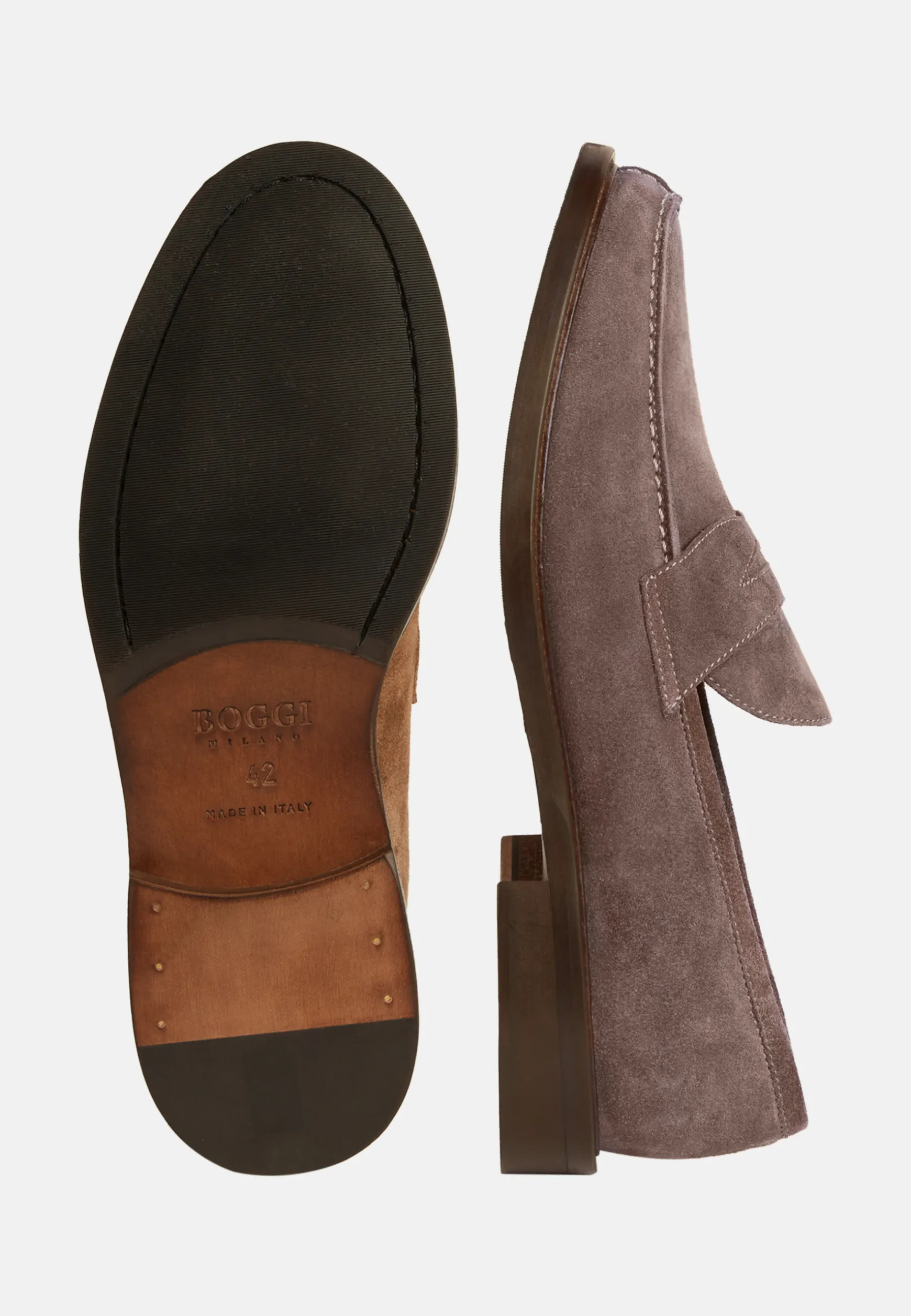 Suede Leather Loafers|Boggi Milano Hot