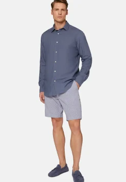 Summer Bermuda Shorts in Stretch Seersucker|Boggi Milano Online