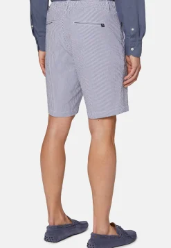 Summer Bermuda Shorts in Stretch Seersucker|Boggi Milano Online