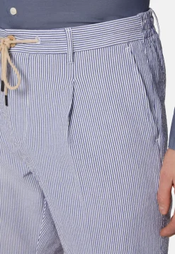 Summer Bermuda Shorts in Stretch Seersucker|Boggi Milano Online