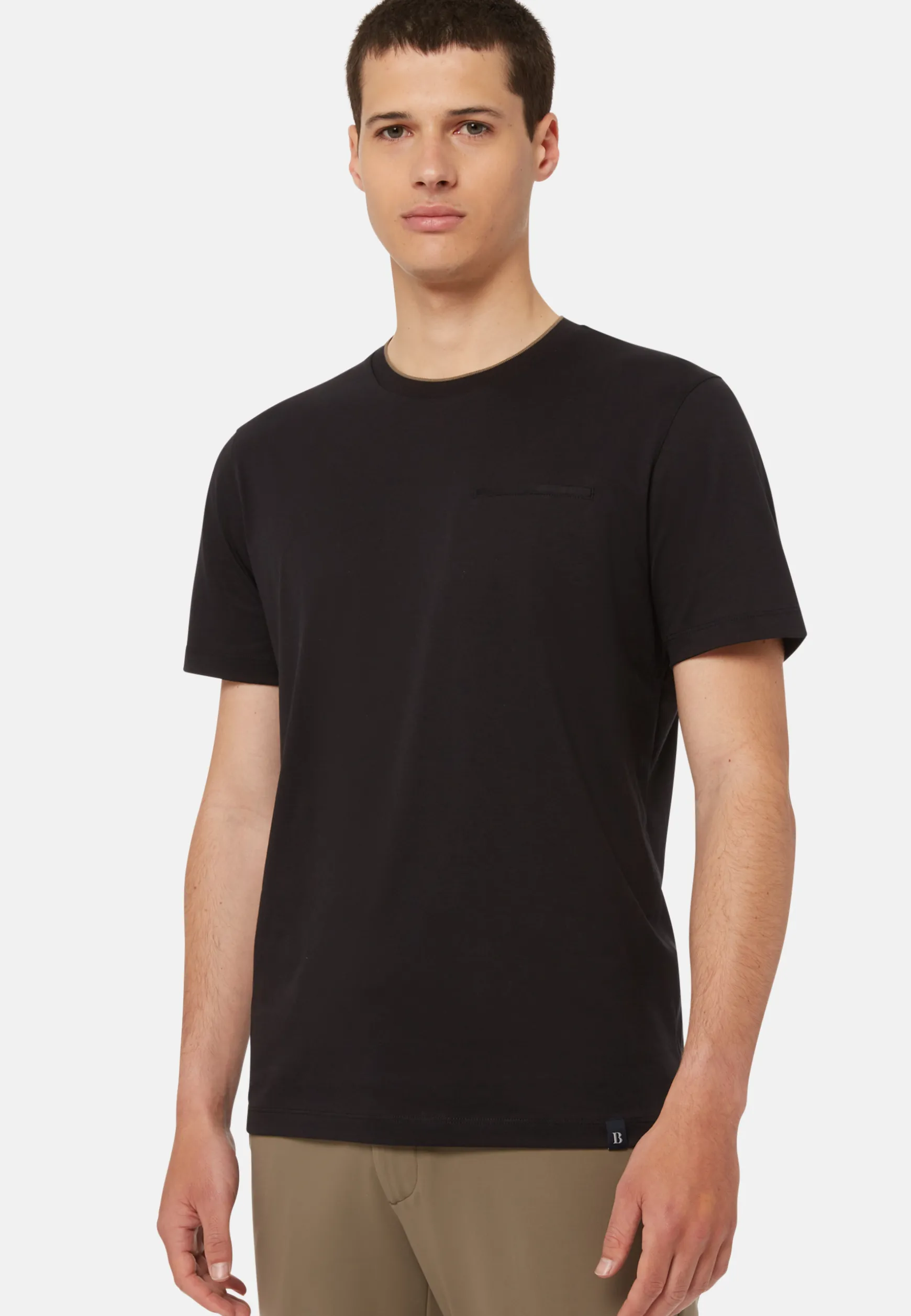 T-Shirt in Cotton and Tencel Jersey|Boggi Milano Best
