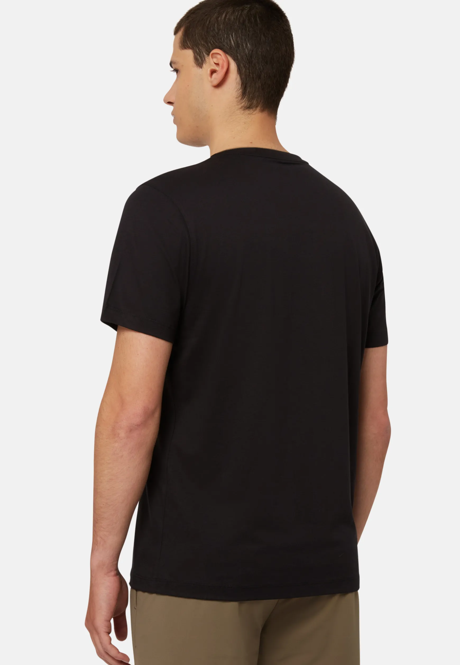 T-Shirt in Cotton and Tencel Jersey|Boggi Milano Best