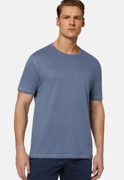 T-Shirt in Stretch Linen Jersey|Boggi Milano Cheap