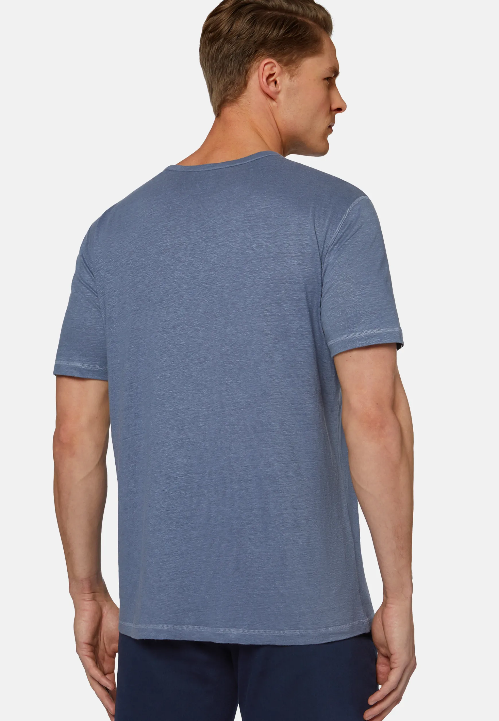 T-Shirt in Stretch Linen Jersey|Boggi Milano Cheap