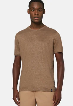T-Shirt in Stretch Linen Jersey|Boggi Milano Best Sale