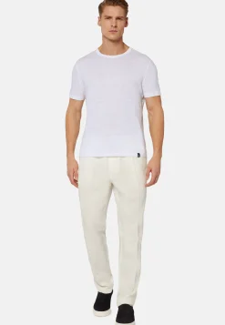 T-Shirt in Stretch Linen Jersey|Boggi Milano Clearance